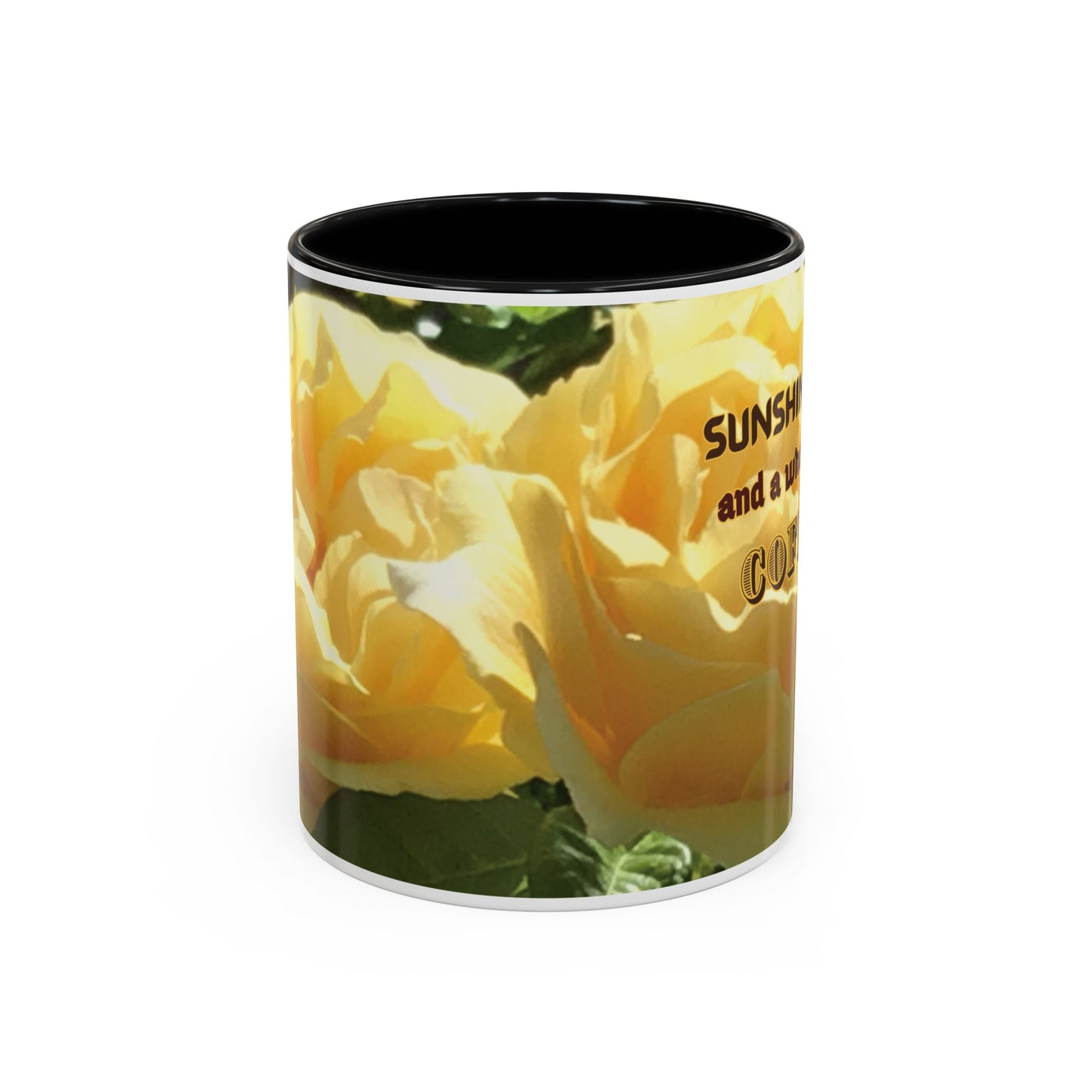 Sunshine, Love & Coffee – PunkerDoodle® Floral Ceramic Mug