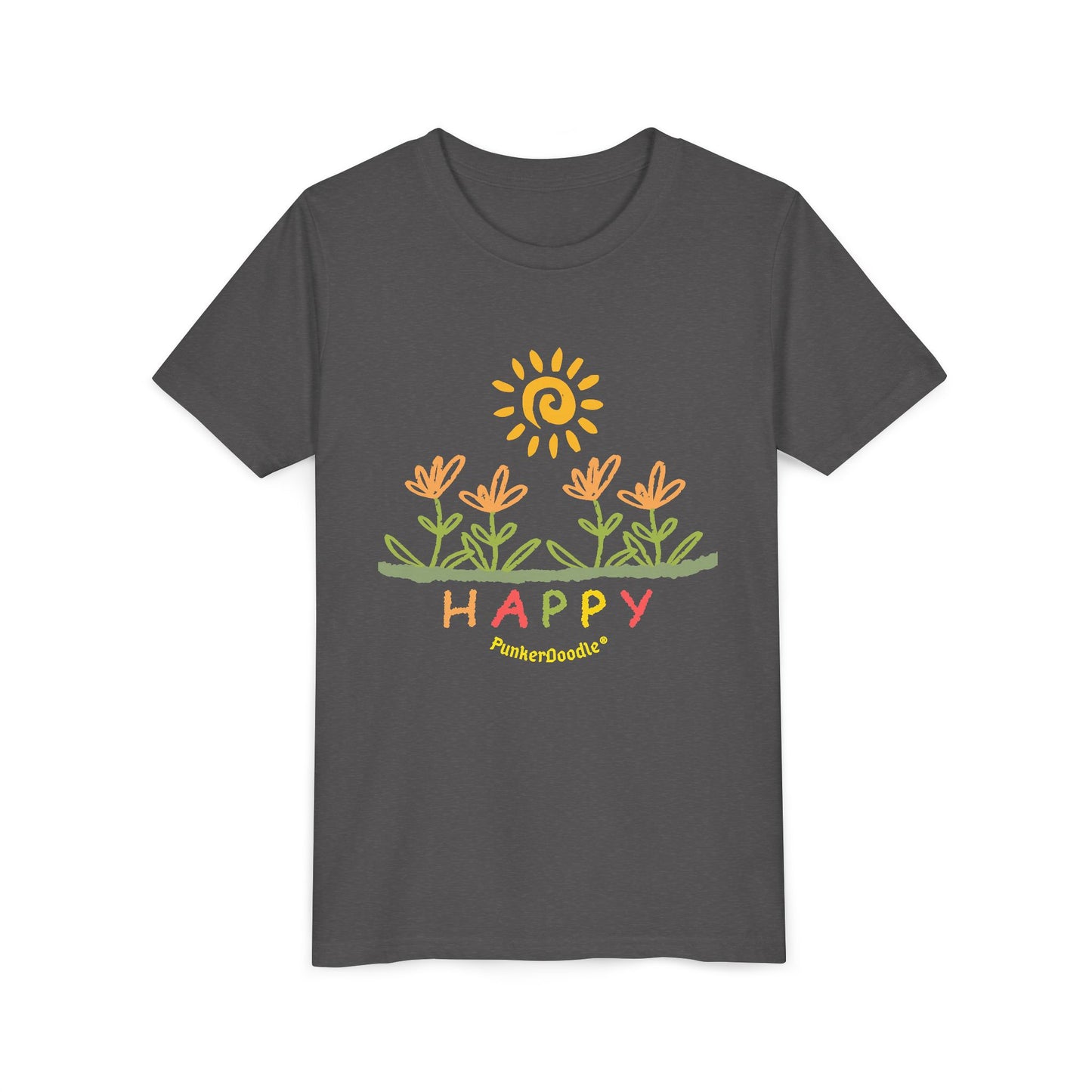 HAPPY Youth T-Shirt - Build Joyful Kids - PunkerDoodle®