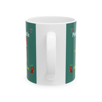 PunkerDoodle® " Filled with Love" Ceramic Holiday Mug, (11oz, 15oz)