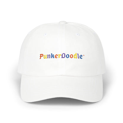 White cap with 'PunkerDoodle®' logo 