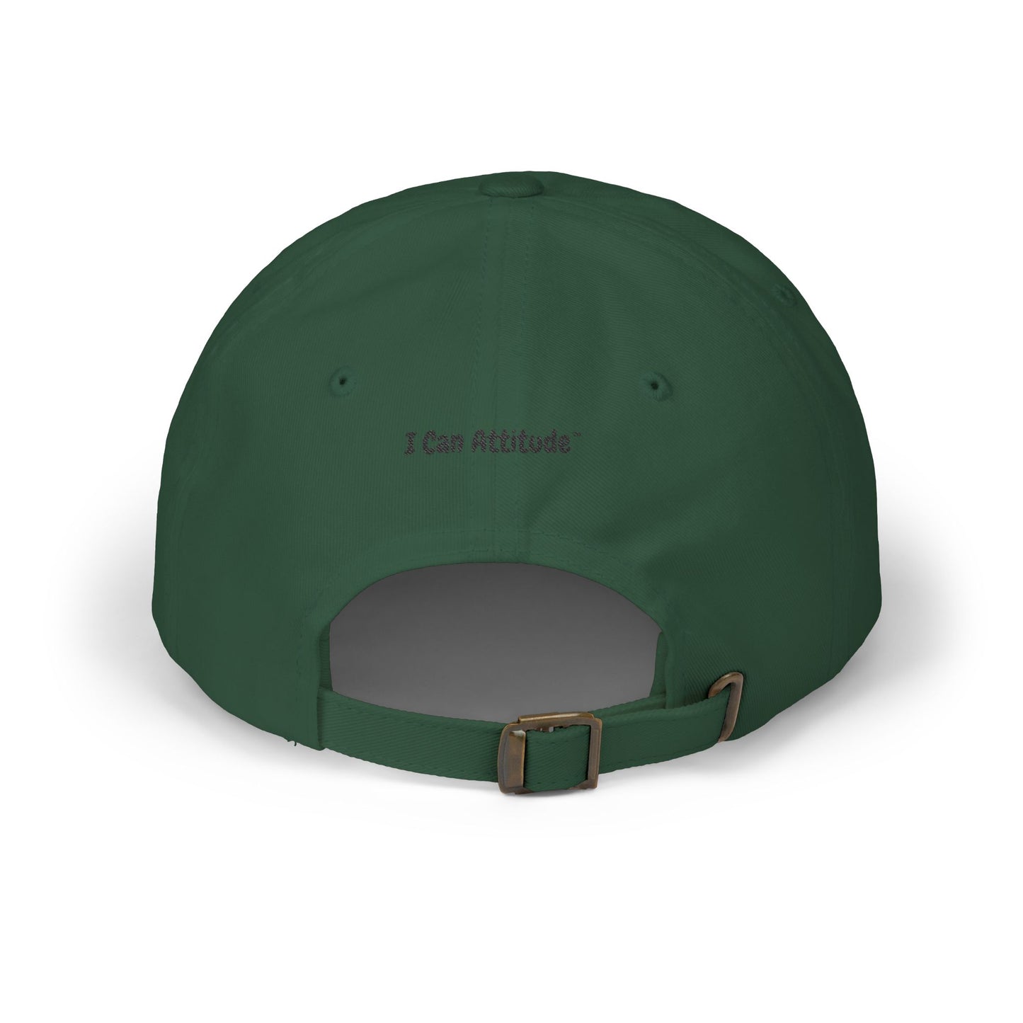 back side of green hat with I Can Attitude™