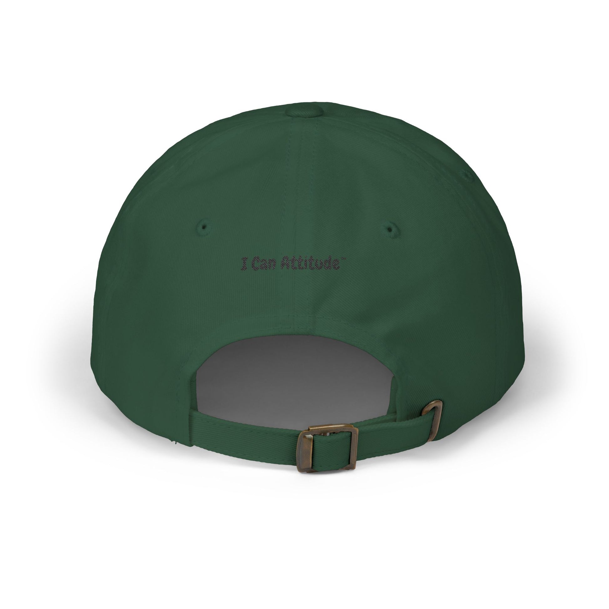 back side of green hat with I Can Attitude™
