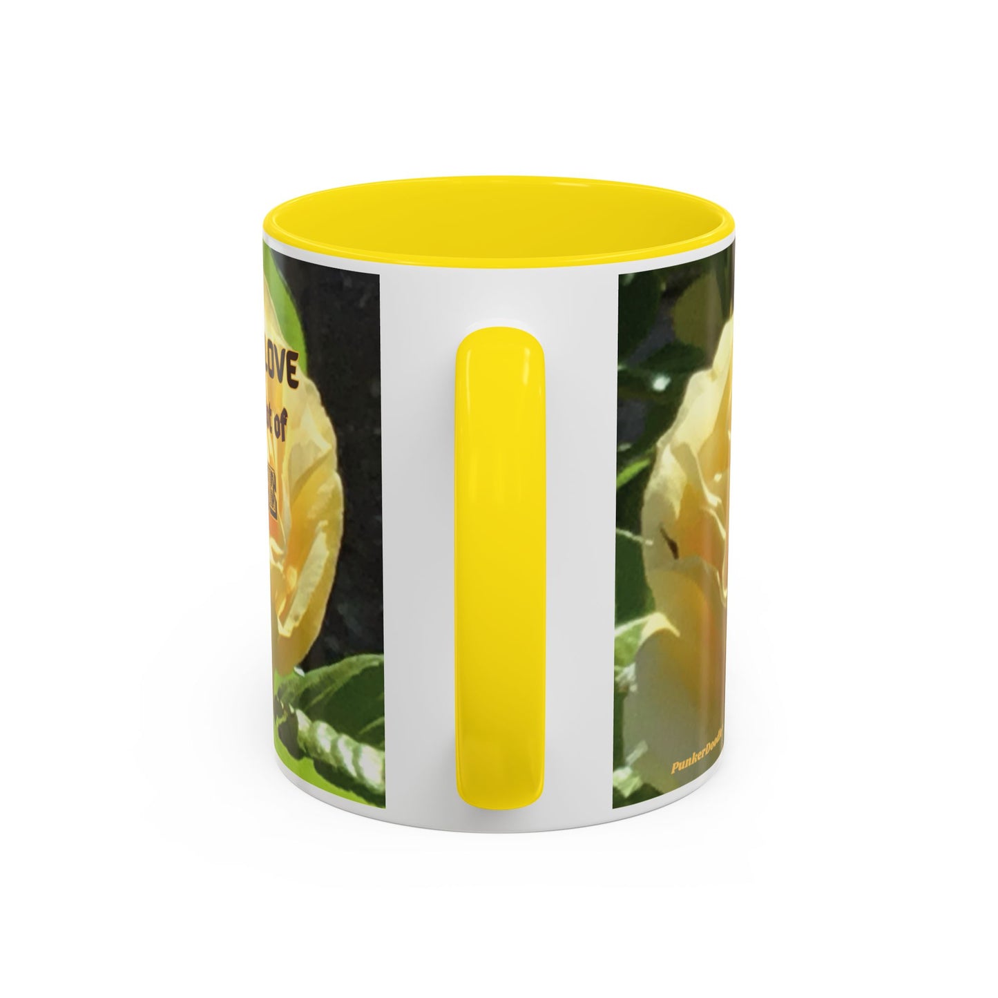 Sunshine, Love & Coffee – PunkerDoodle® Floral Ceramic Mug