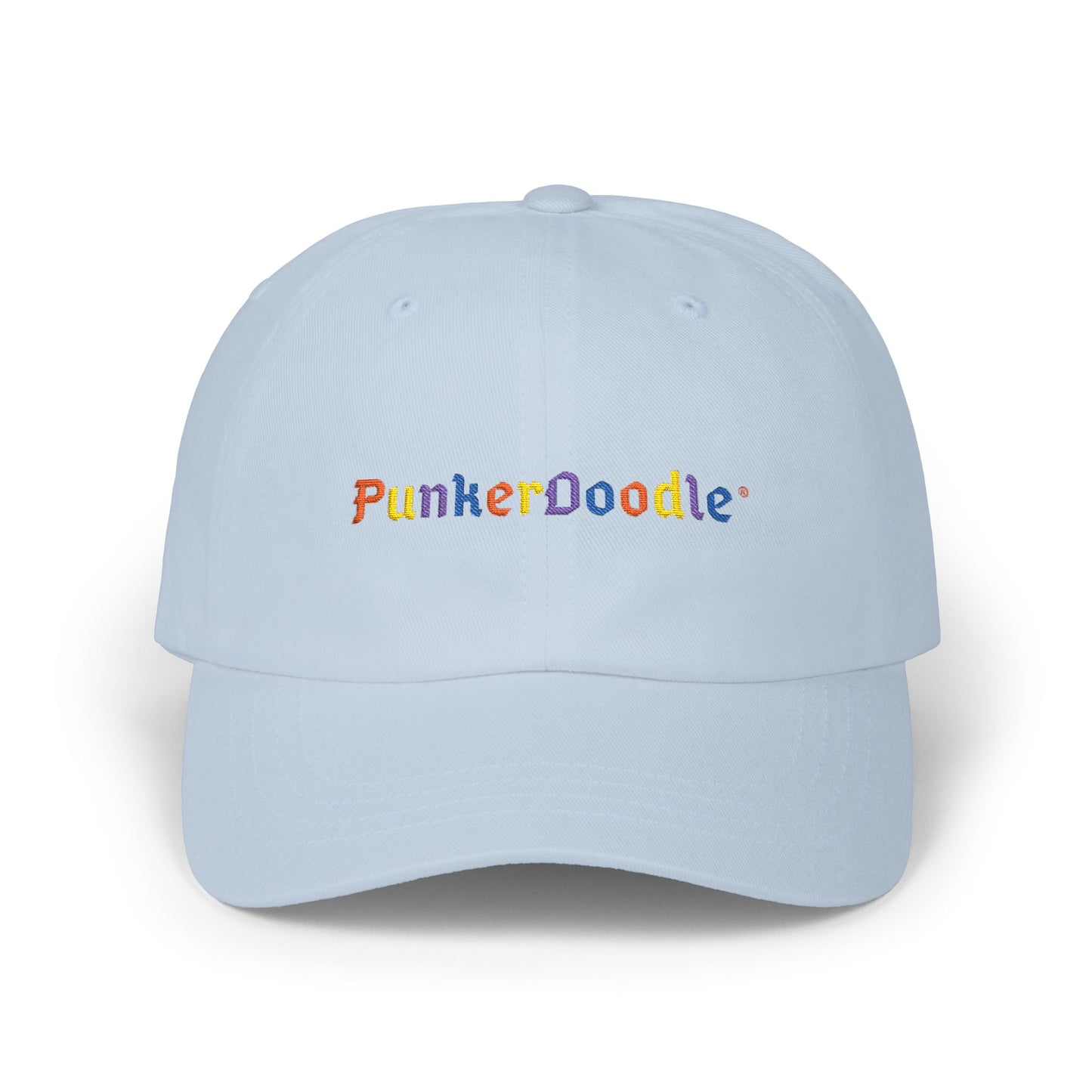 Light blue cap with 'PunkerDoodle'® logo 