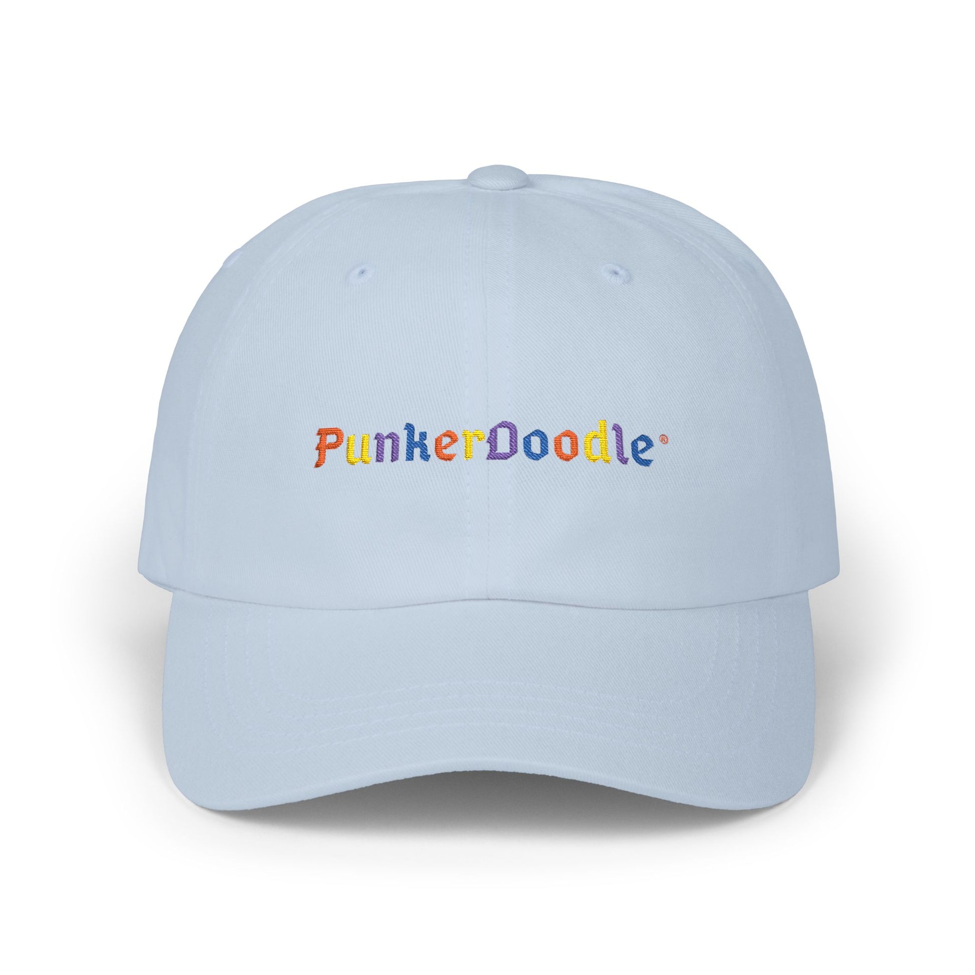 Light blue cap with 'PunkerDoodle'® logo 