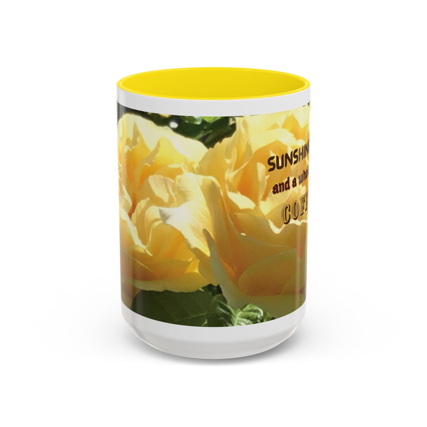 Sunshine, Love & Coffee – PunkerDoodle® Floral Ceramic Mug