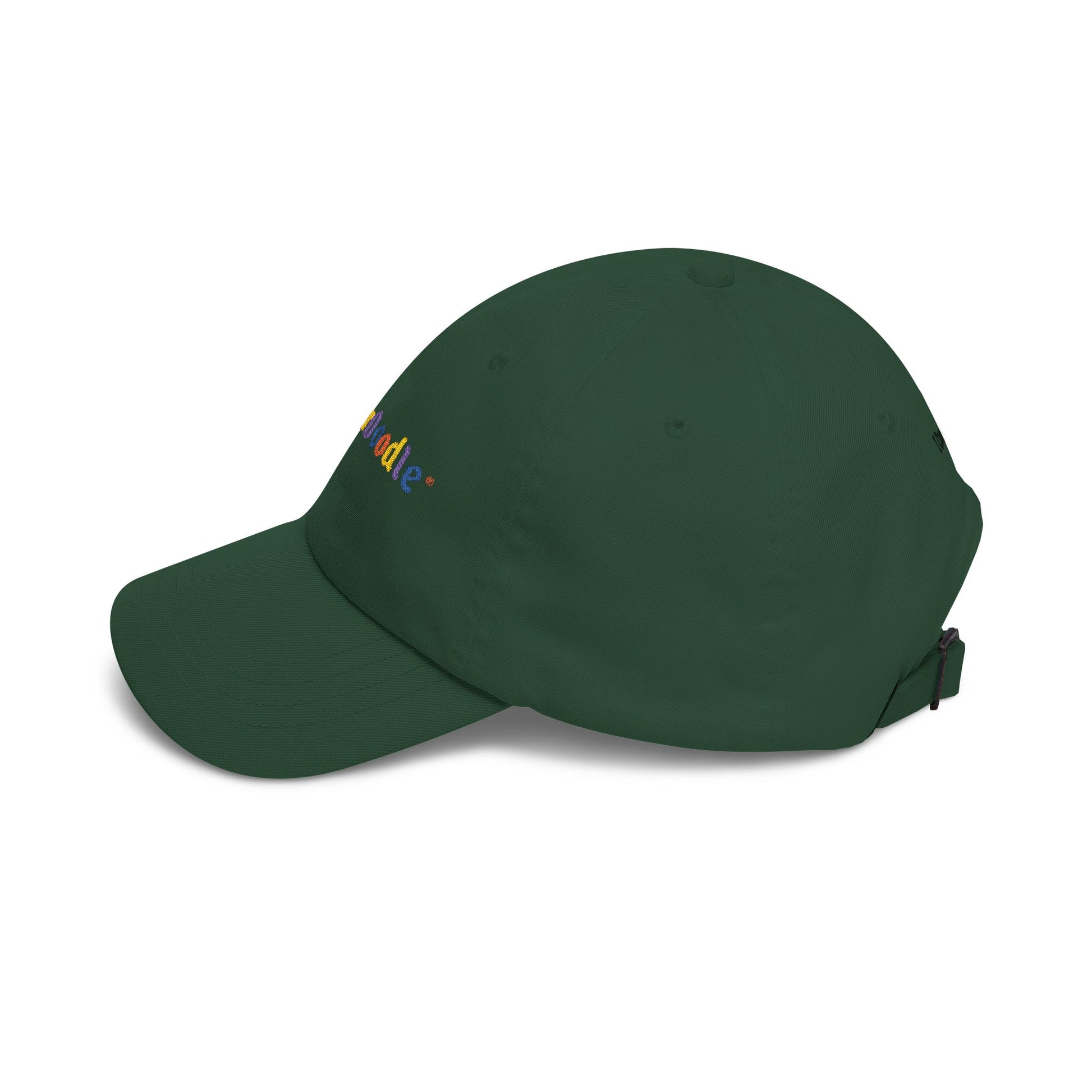 side view of green hat