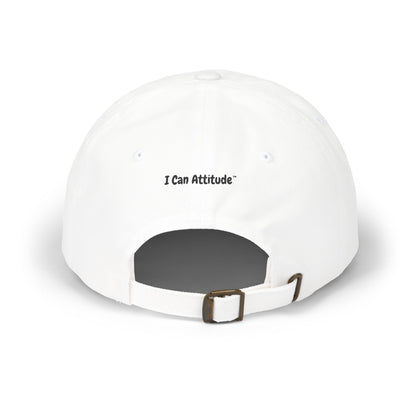 back side of white cap with I Can Attitude™
