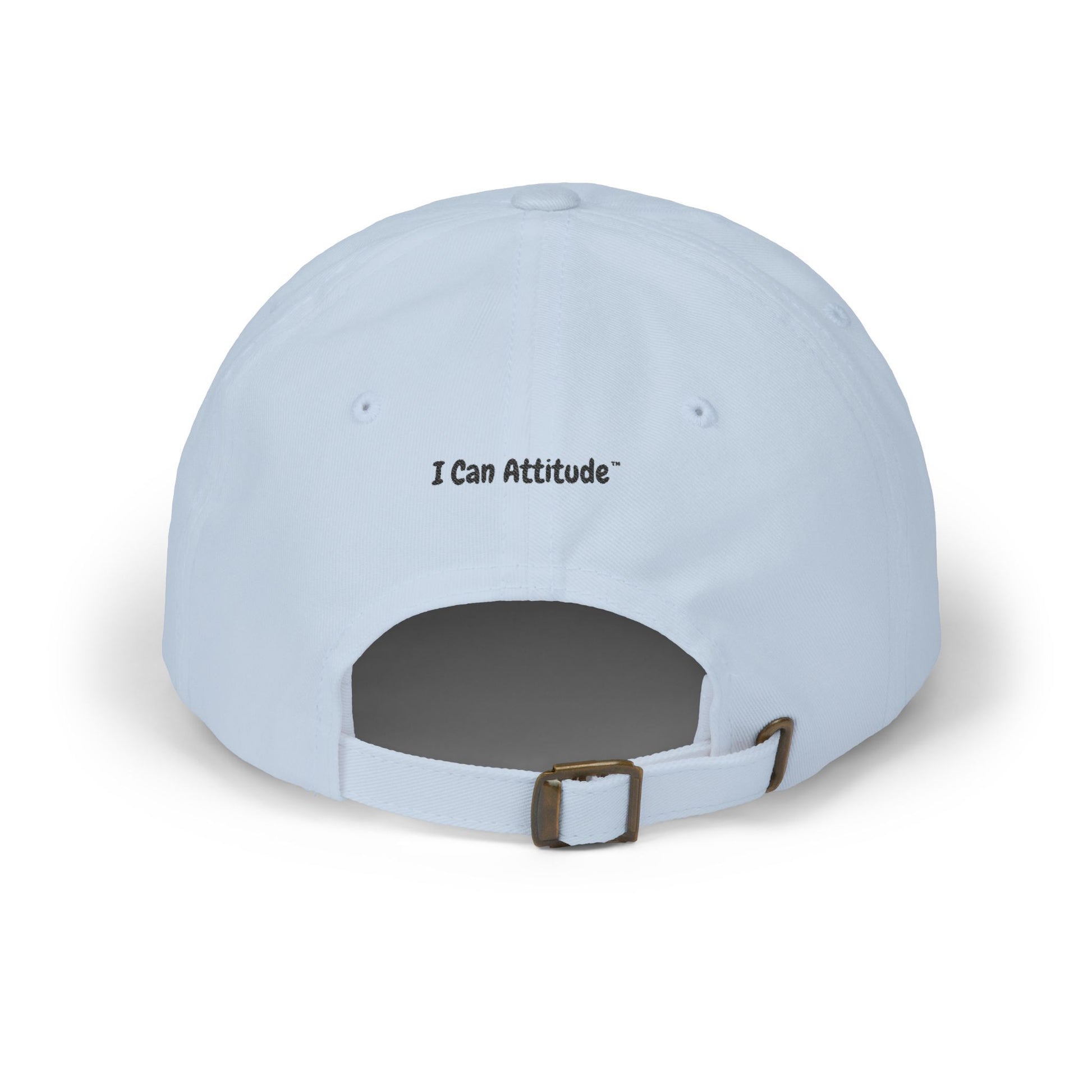 back side of blue cap with I Can Attitude™