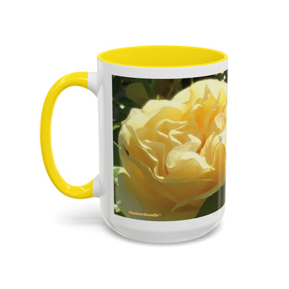 Sunshine, Love & Coffee – PunkerDoodle® Floral Ceramic Mug