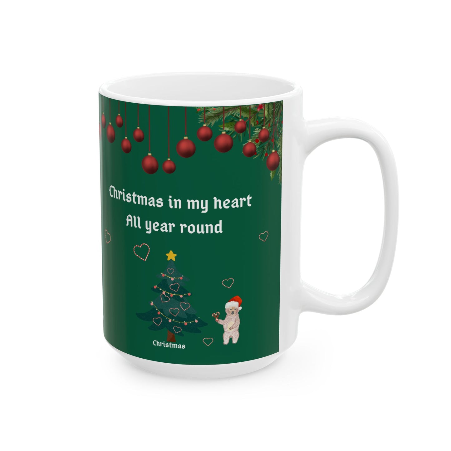 Christmas in My Heart All Year Round PunkerDoodle® Holiday Mug