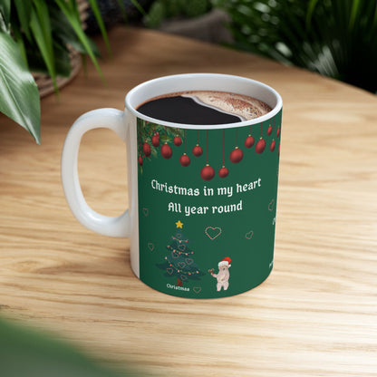 Christmas in My Heart All Year Round PunkerDoodle® Holiday Mug
